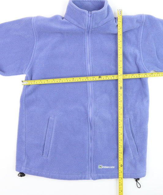 Outdoorscene Womens Purple Fleece Full Zip Jacket Size 12 Regular Fit