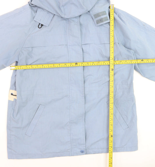 Hawkshead Women Blue Waterproof Hooded Parka Jacket Size 8