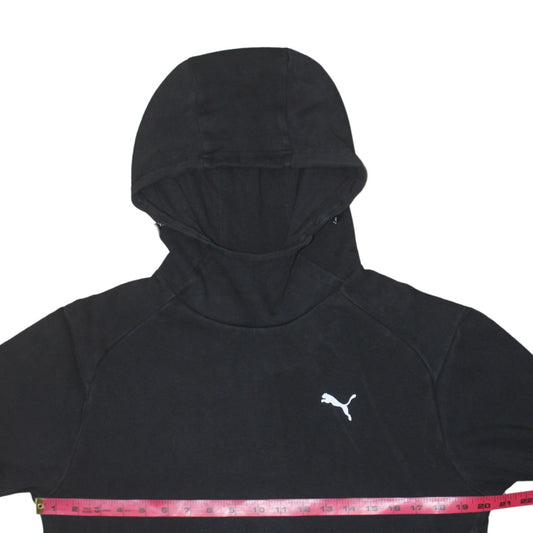 Puma Men's Black Pullover Hoodie Small Sports Fleece Sweatshirt