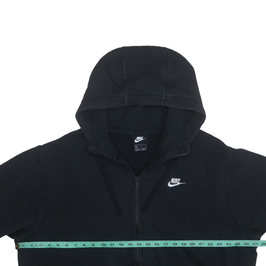 Nike Men's Black Full Zip Hoodie XL Logo Fleece Sweatshirt