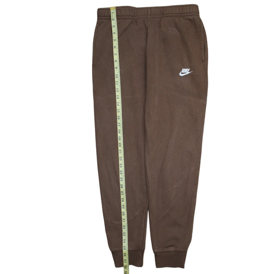 Nike Men's Brown Fleece Sweatpants M Regular Fit Casual Tapered