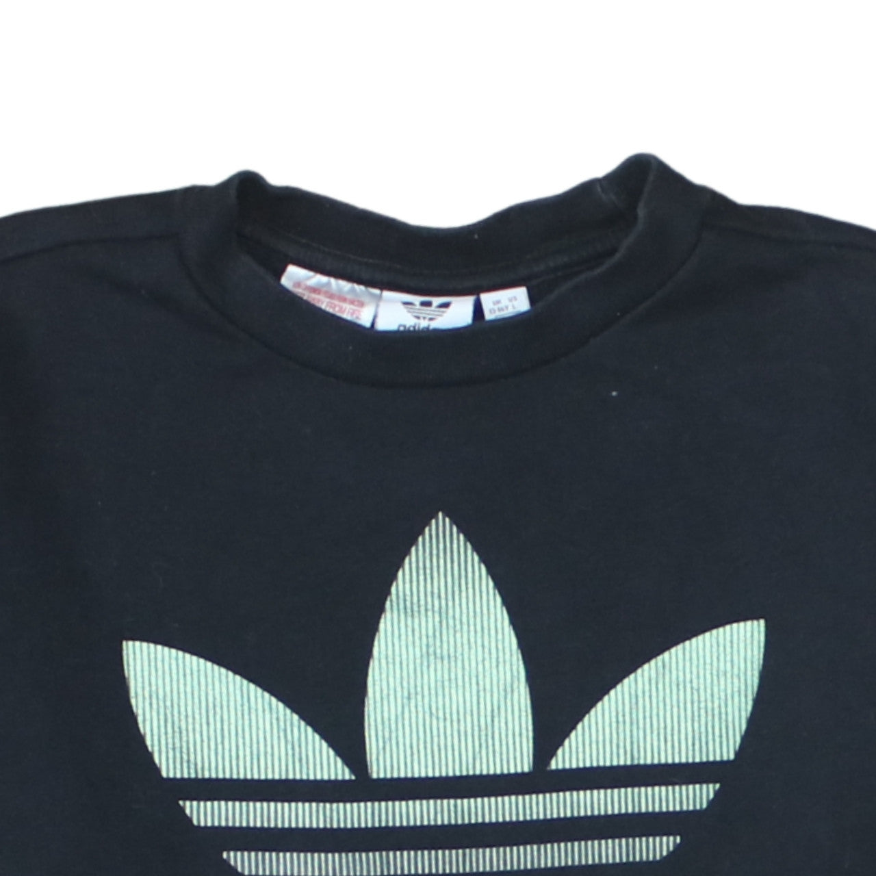 Additional view of Adidas boys’ black crew neck pullover sweatshirt, size 13-14, years