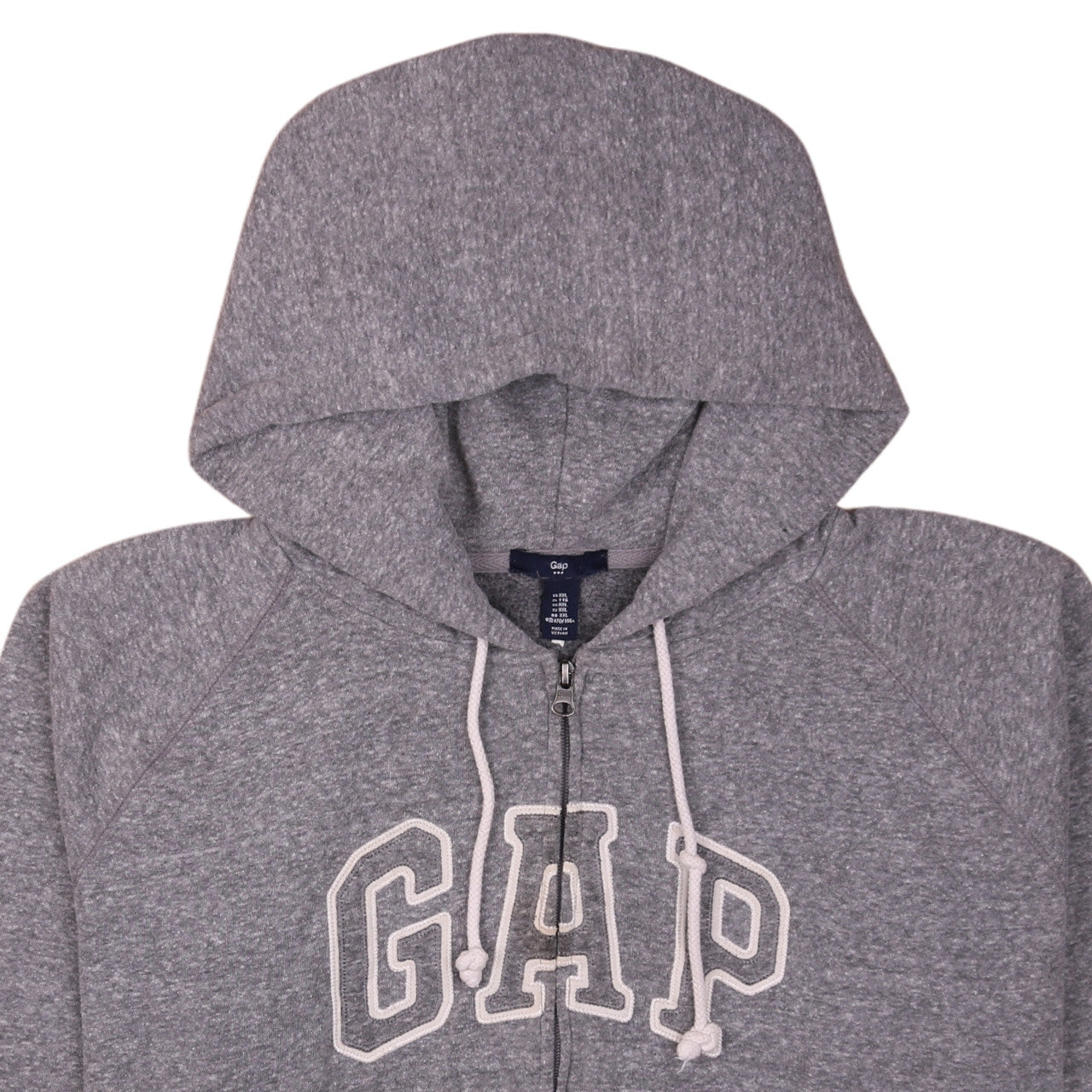 GAP Women Grey Full Zip Hoodie XXL Hooded Sweatshirt Casual
