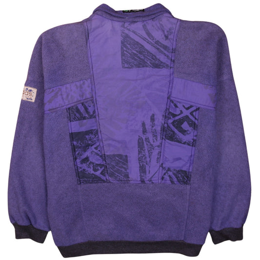 Adidas Men's Purple Fleece Full Zip Retro 90s Jacket Size L