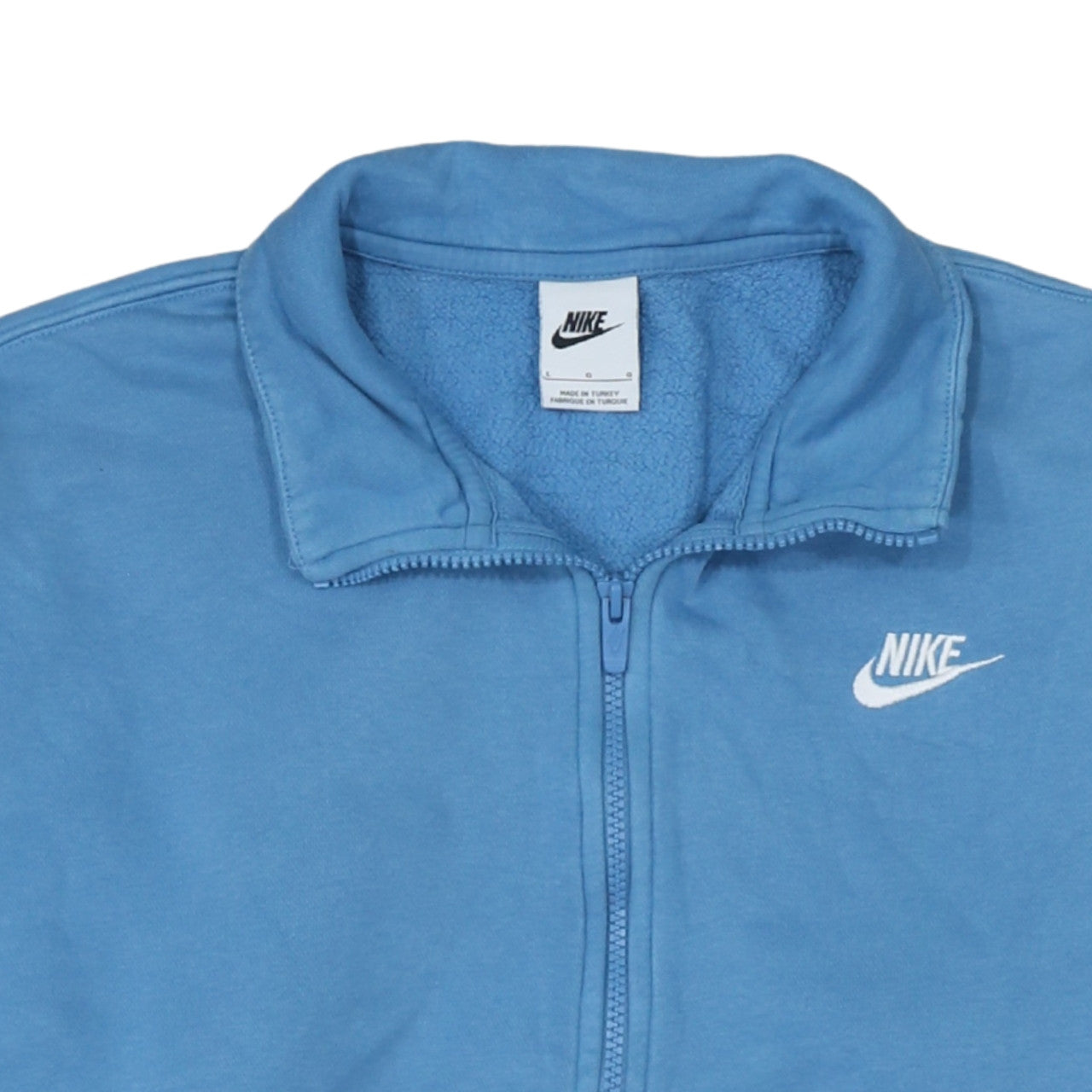 Nike Mens Blue 1/2 Zip Fleece Sweatshirt Large Regular Fit