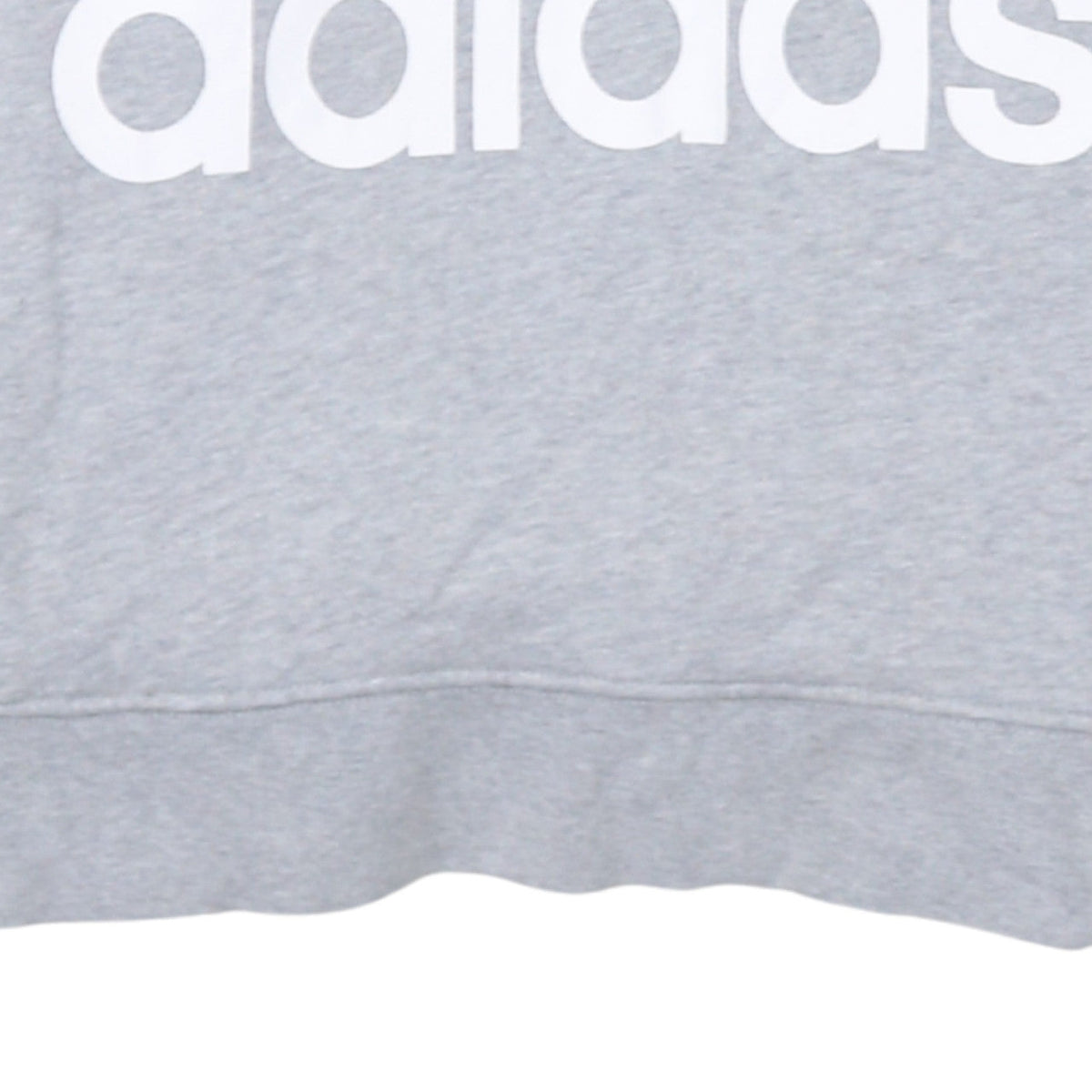 Additional view of Adidas Women's Grey Pullover Hoodie UK 14 Long Sleeve Logo Sweatshirt