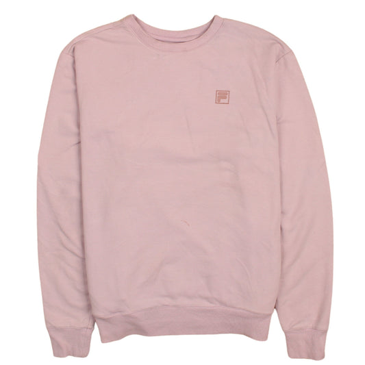 FILA Womens Pink Crew Neck Pullover Sweatshirt UK M