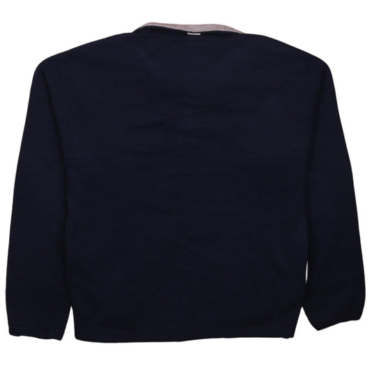 Russell Athletic Boys Blue Fleece 1/4 Zip Pullover Sweatshirt Youth L