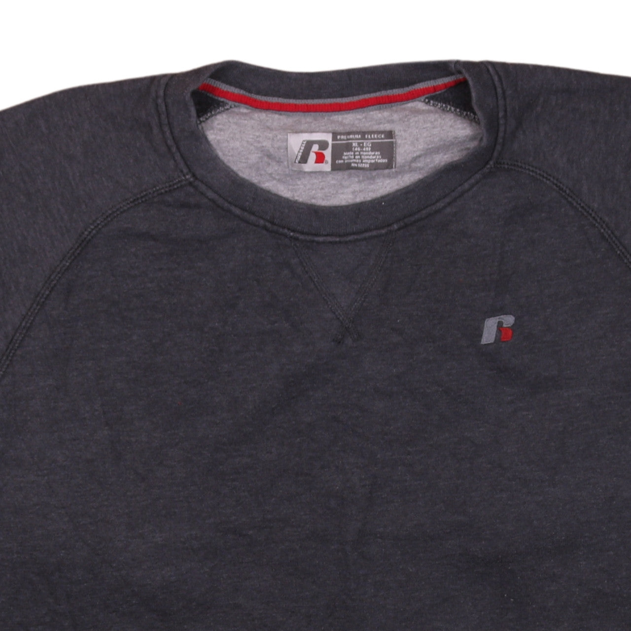 Russell Men’s Grey XL Crew Neck Fleece Sweatshirt Pullover