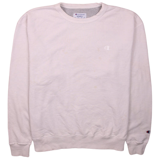 Champion Men's Beige Crew Neck Pullover Sweatshirt L