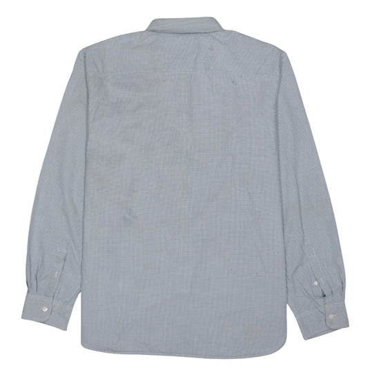 Timberland Men’s Blue Check Cotton Button-Up Long Sleeve Shirt XL