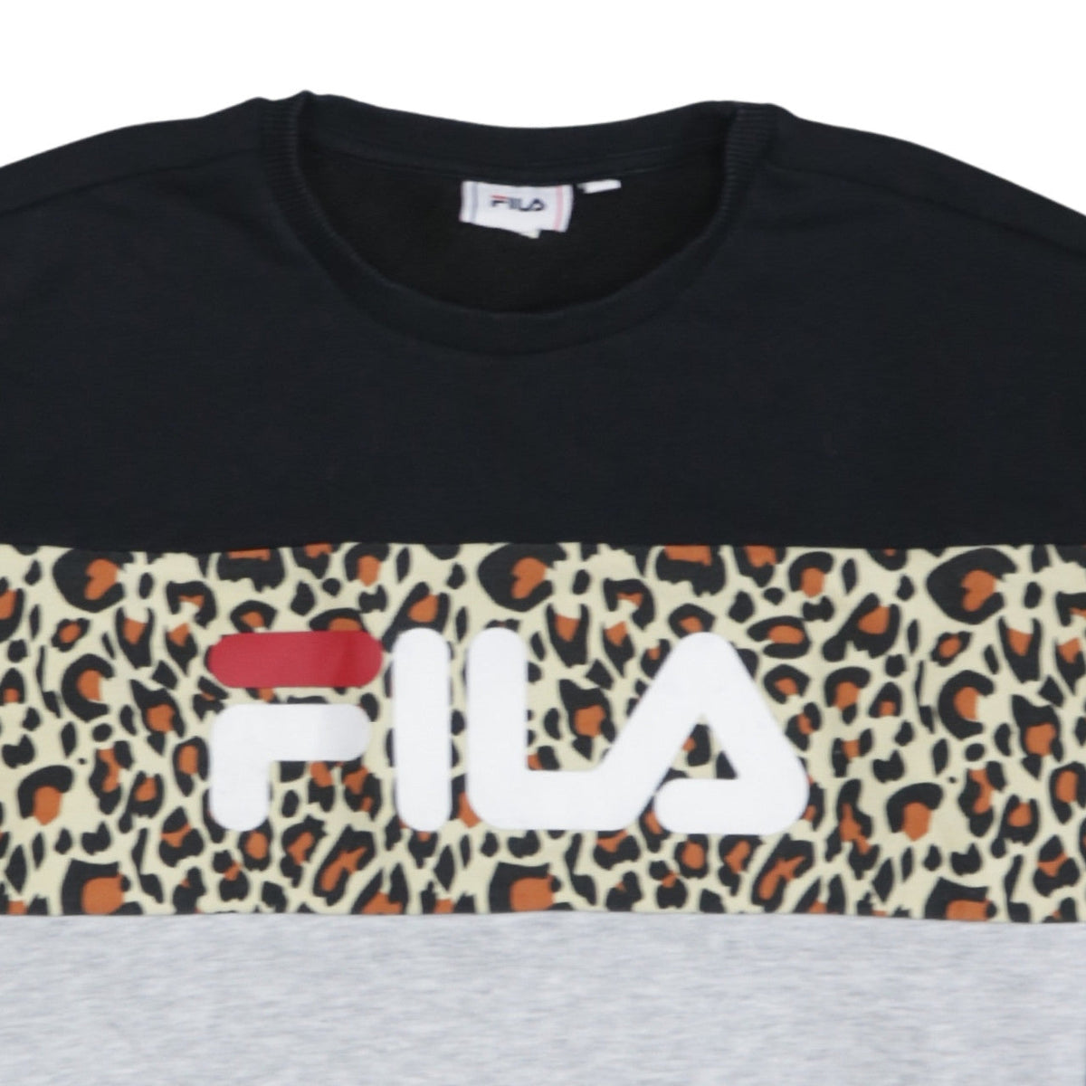 Additional view of Fila women’s black grey animal print sweatshirt, size S