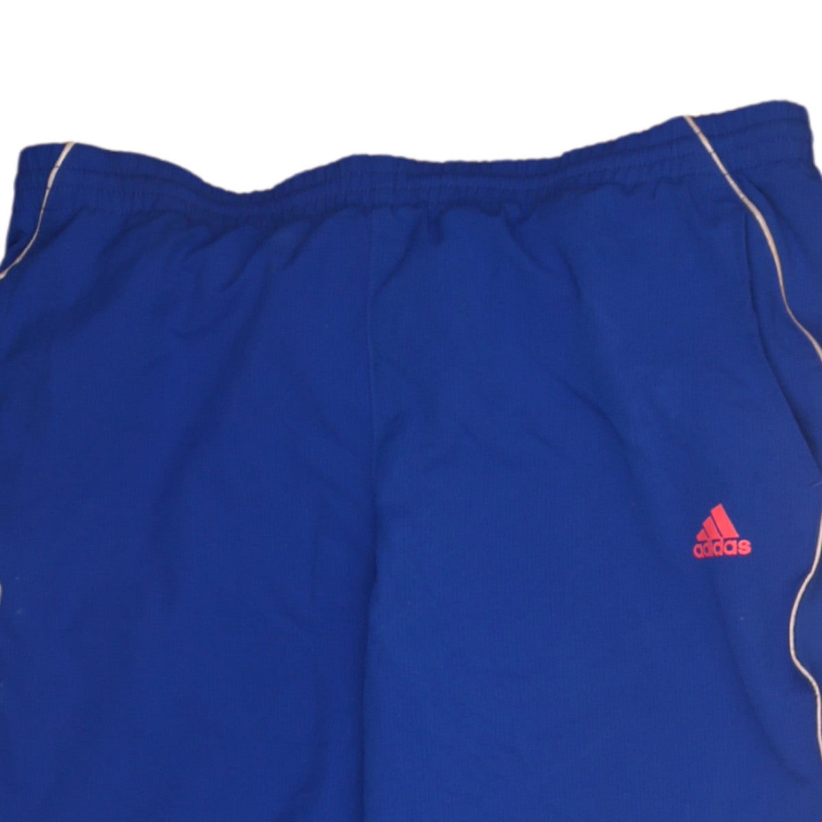 Brand and care label for Adidas boys’ blue clima365 track pants 12 years football activewear