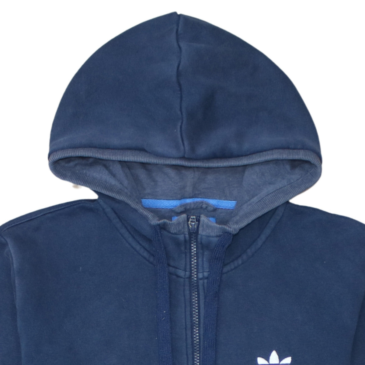 Additional view of adidas Men's Blue Full Zip Hoodie, size S, Fleece Casual Sportswear