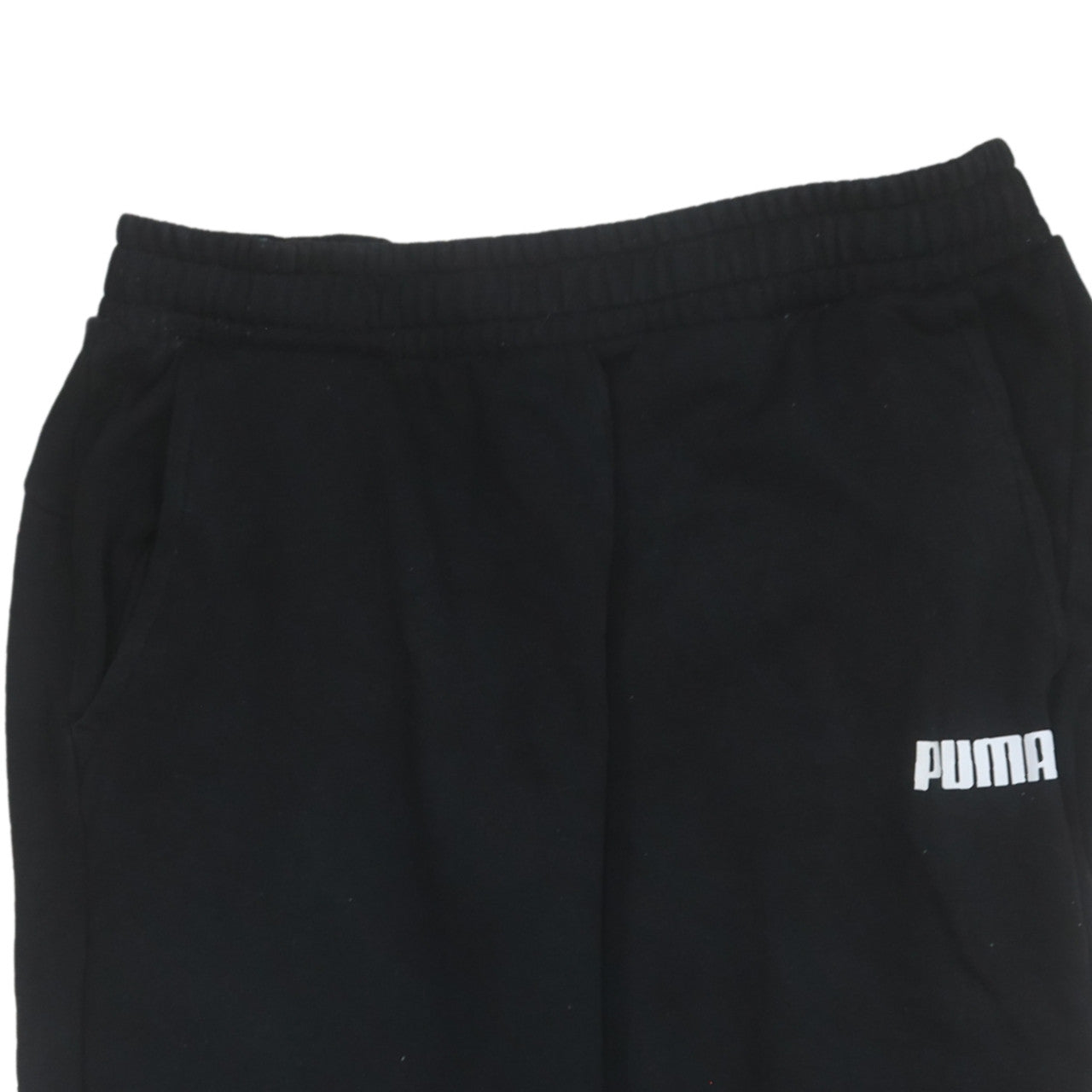 Puma Women Black L Sweatpants Elastic Waist Fleece Joggers