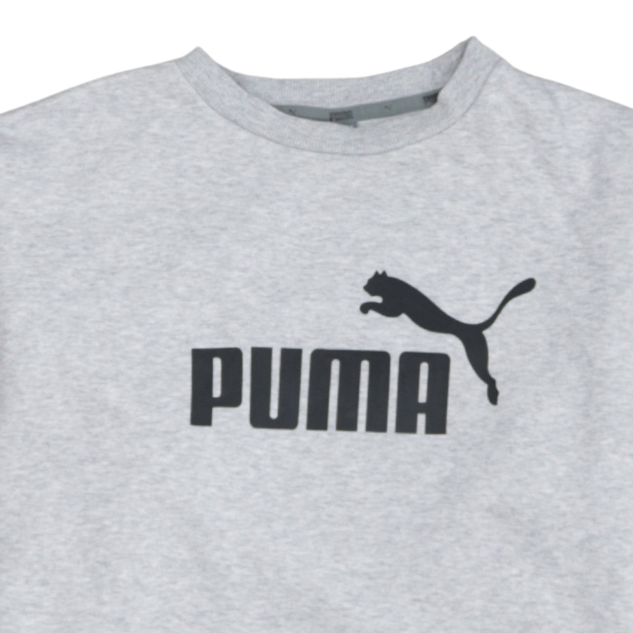 Puma Women's Grey Logo Crew Neck Pullover Sweatshirt Size L