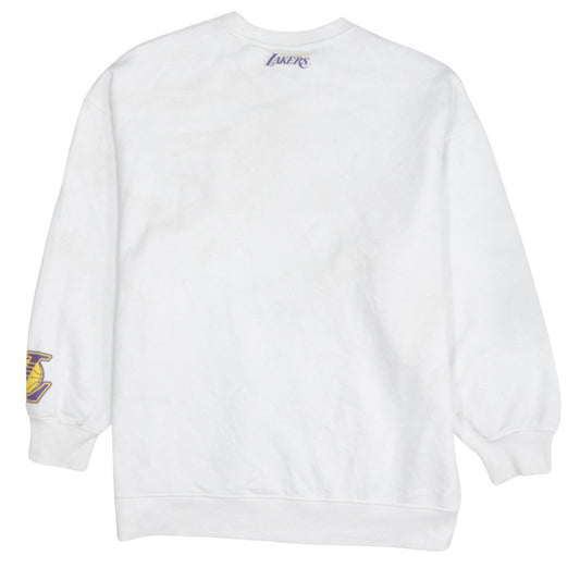 NBA Los Angeles Lakers White Sweatshirt Women S Pullover Crew Neck