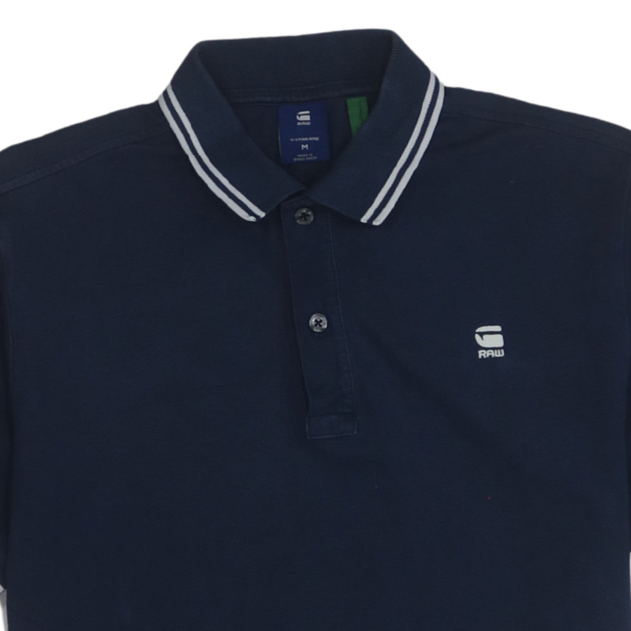 Additional view of G-Star RAW Men's Blue Dunda Slim Stripe Polo Shirt, size M