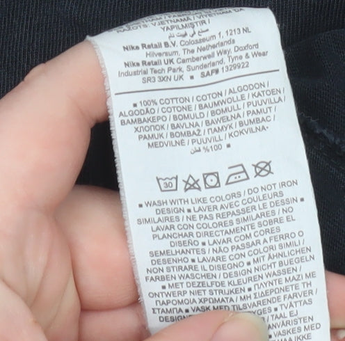 Nike Women's Black Loose Fit Sports T-Shirt Size S