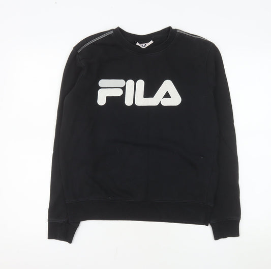 FILA Mens Black Crew Neck Pullover Sweatshirt Size S