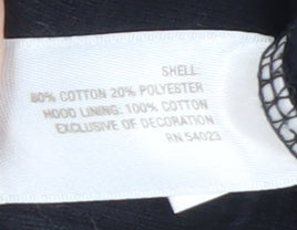 Additional view of Old Navy boys’ black full zip hoodie, size 10-12, years fleece jacket