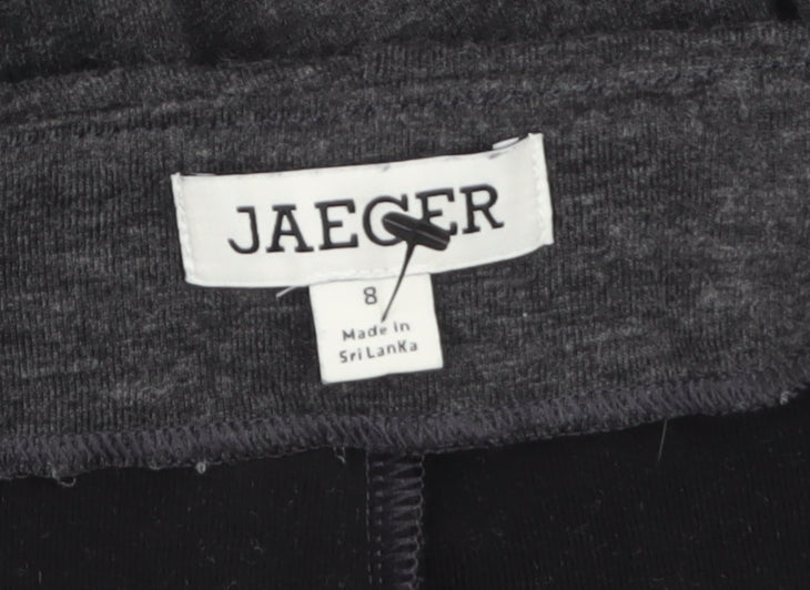 Jaeger Women’s Grey Jersey Straight Leg Trousers Size 8