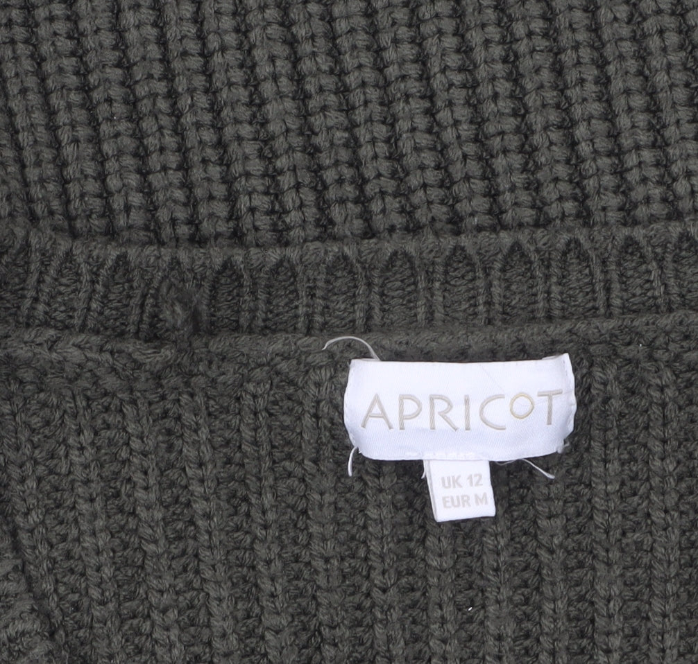 Apricot Women’s Green Long Sleeve Chunky Knit Cardigan Size 12