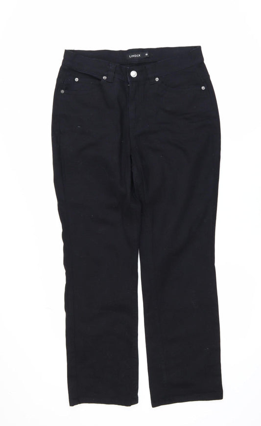 Lindex Women Black High Waist Straight Leg Stretch Jeans Size 19
