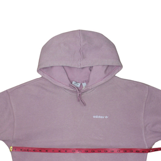Adidas Women Pink Pullover Hoodie XS Hooded Logo Sweatshirt