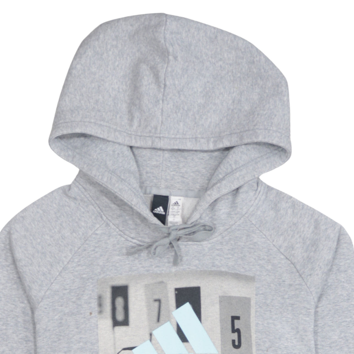 Additional view of Adidas Women’s Grey Pullover Hoodie Small Biathlon Graphic Print