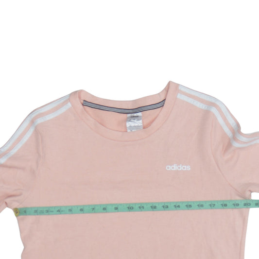 Adidas Women Pink Crew Neck Long Sleeve Pullover Sweatshirt Size 12-14