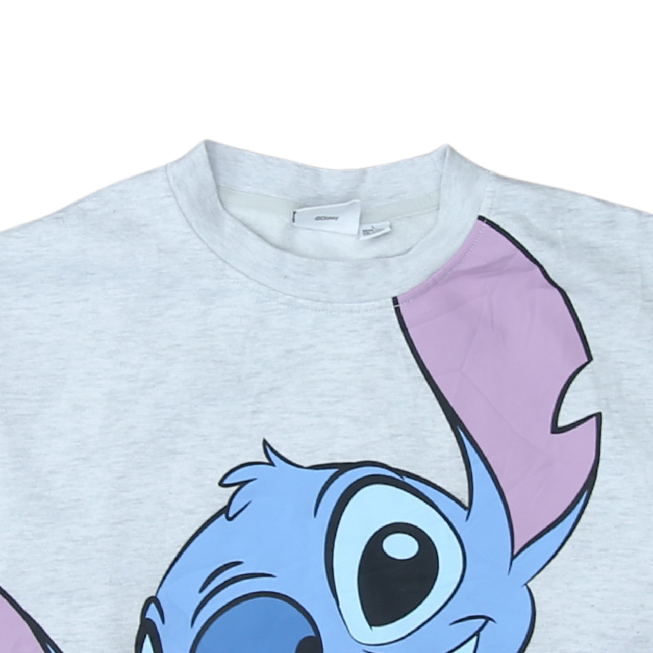 Disney Stitch Grey Sweatshirt Women L Graphic Pullover Jumper