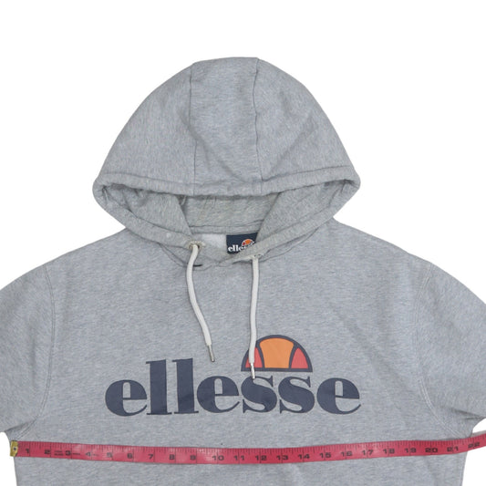 Ellesse Men’s Grey Pullover Hoodie S Regular Fit Logo Sweatshirt