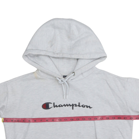 Champion Men's Grey Pullover Hoodie Small Logo Sportswear