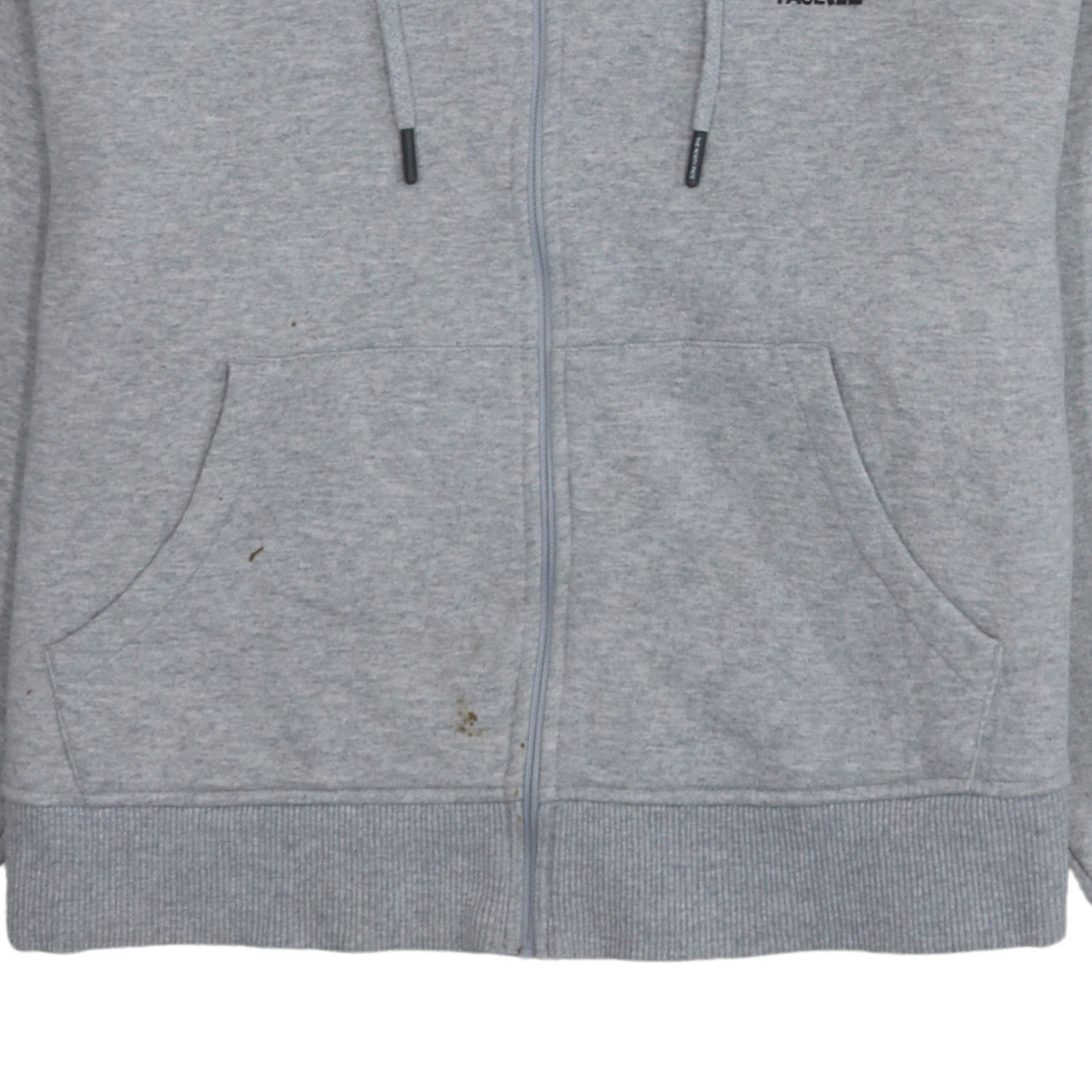 The North Face Womens Grey Full Zip Hoodie Size M Cotton Blend