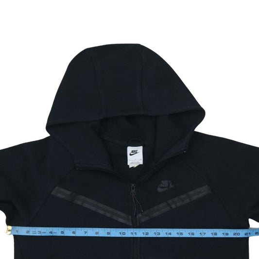 Nike Women's Black Full Zip Hoodie Small Cotton Blend Sportswear