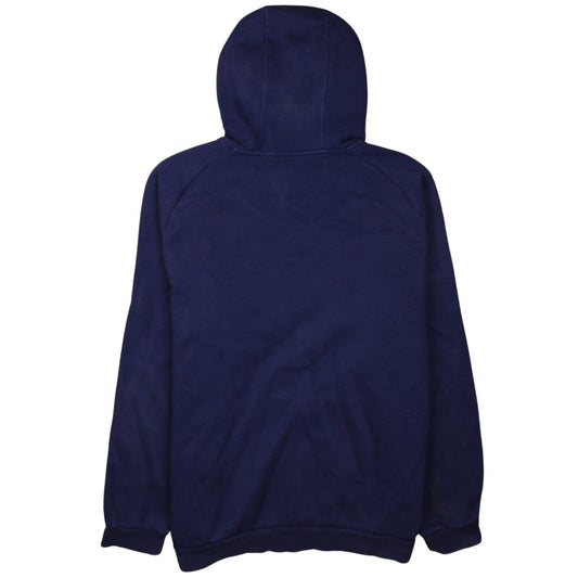 Adidas Men's Blue XL Pullover Hoodie with Logo and Pockets