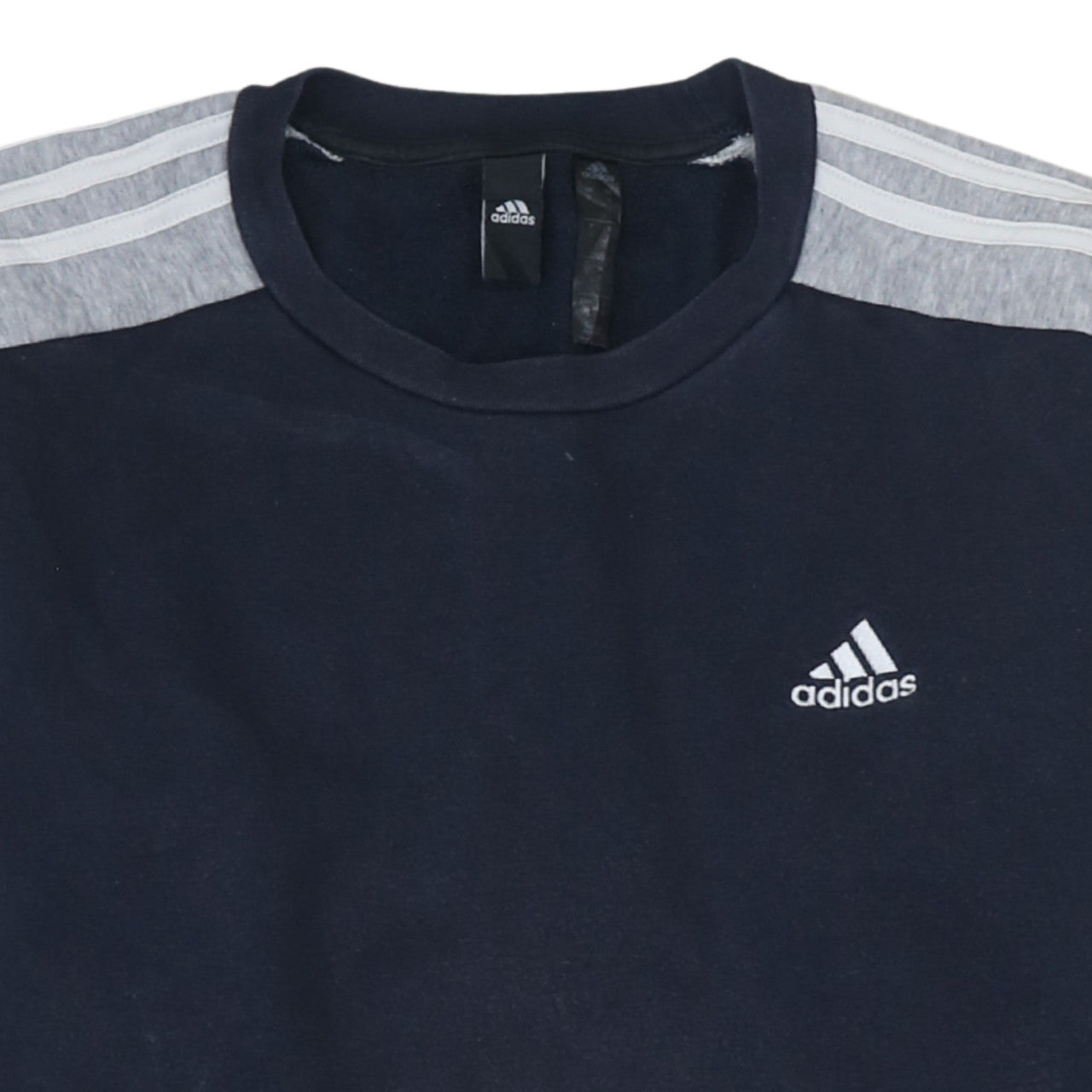 Adidas Men's Blue Small Pullover Sweatshirt Crew Neck Fleece