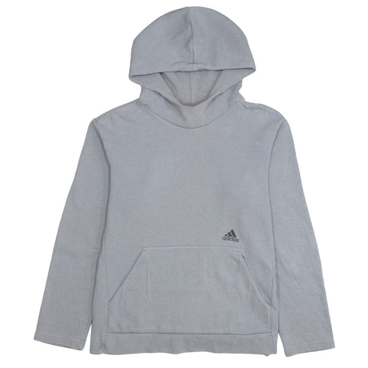 Adidas Men Grey Pullover Hoodie M Regular Fit Sportswear