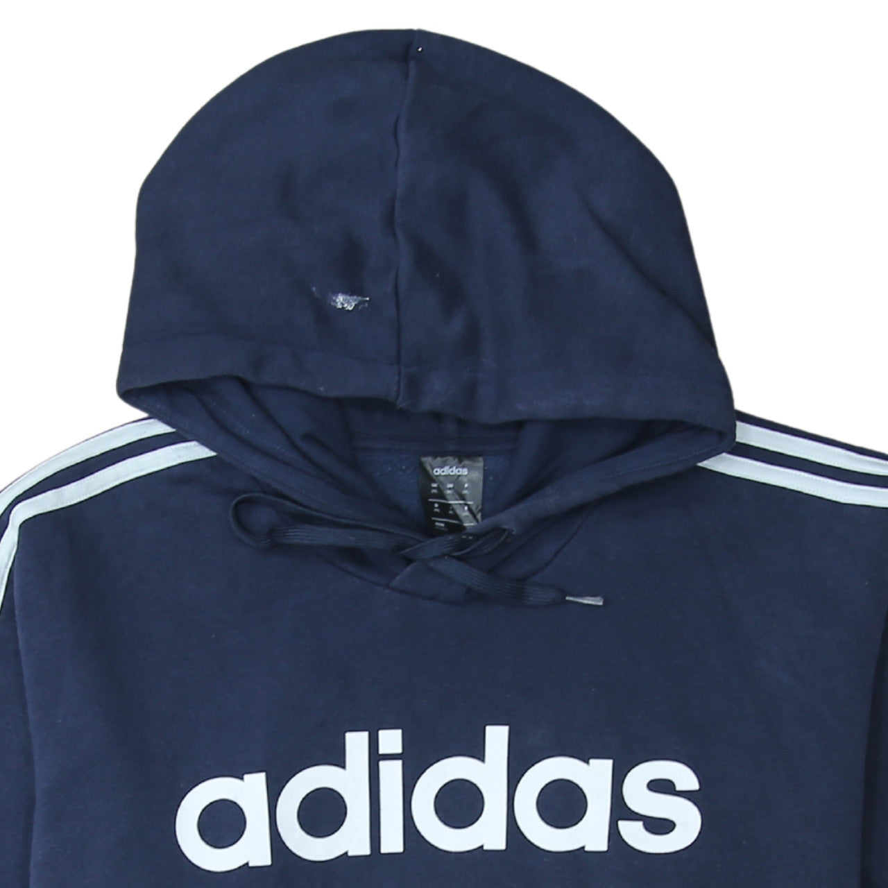 Adidas Mens Blue 2XL Pullover Hoodie Logo Sportswear