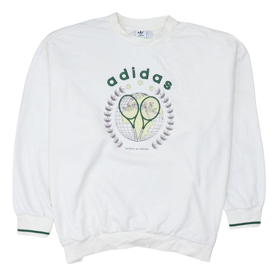 Adidas Women White Tennis Academy Pullover Sweatshirt UK 16