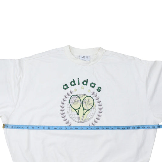 Adidas Women White Tennis Academy Pullover Sweatshirt UK 16