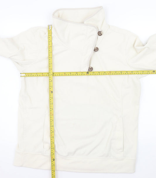 Berghaus Women Ivory 18 Pullover Fleece Sweatshirt Button Neck