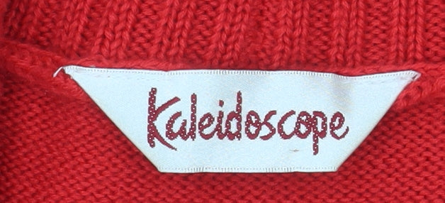 Additional view of Kaleidoscope Women Red Belted Cardigan UK 14 Wool Blend Knitwear