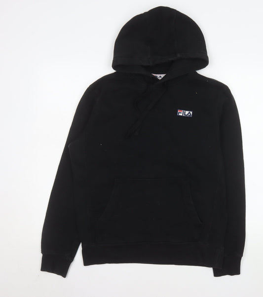 FILA Men's Black Pullover Hoodie Small Regular Fit Fleece