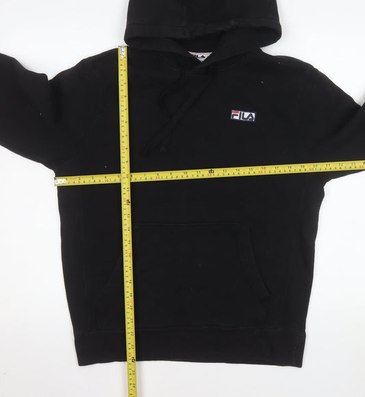 FILA Men's Black Pullover Hoodie Small Regular Fit Fleece