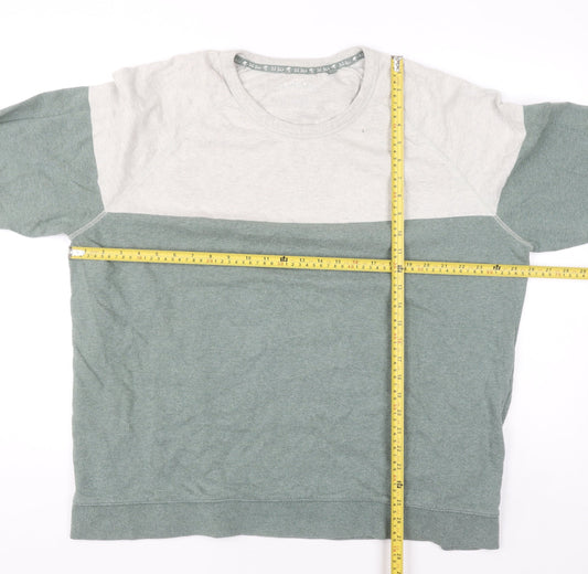 Fat Face Men’s Green Crew Neck Cotton Pullover Sweatshirt L
