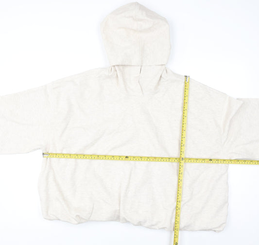 Marks and Spencer Womens Beige XL Pullover Hoodie Cotton Blend