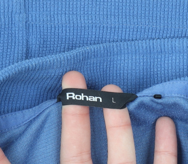 Rohan Men's Blue Full Zip Fleece Sweatshirt Size L Outdoor Jacket