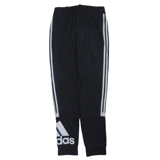 Adidas Mens Black Small Jogger Sweatpants with Side Stripe